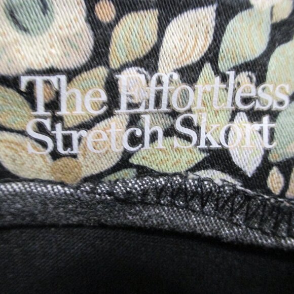 Croft & Barrow skort pull on, stretchy olive & tan colors, pockets, size 14 - Picture 3 of 10